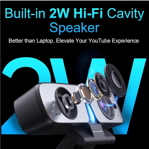 Rockware All in one video conferencing soundbar webcam for pc - Picture 2 of 4